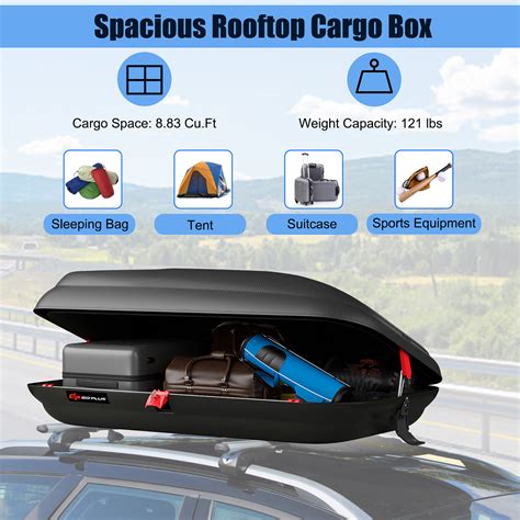 metal storage box roof rack|14 cubic feet cargo box.